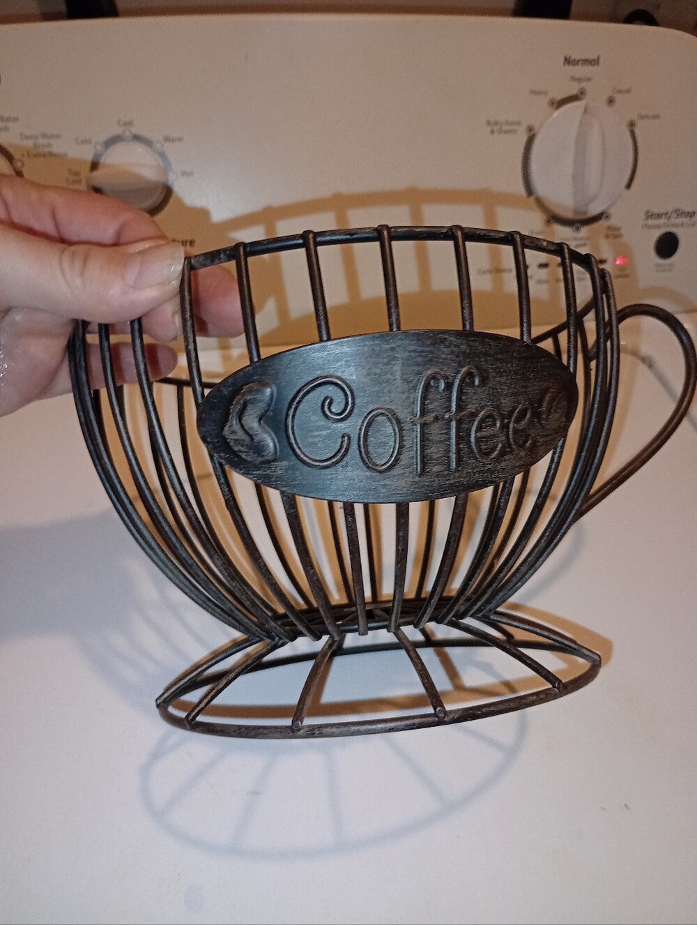 Brown Metal Cup Shaped Coffee K-cup Holder
